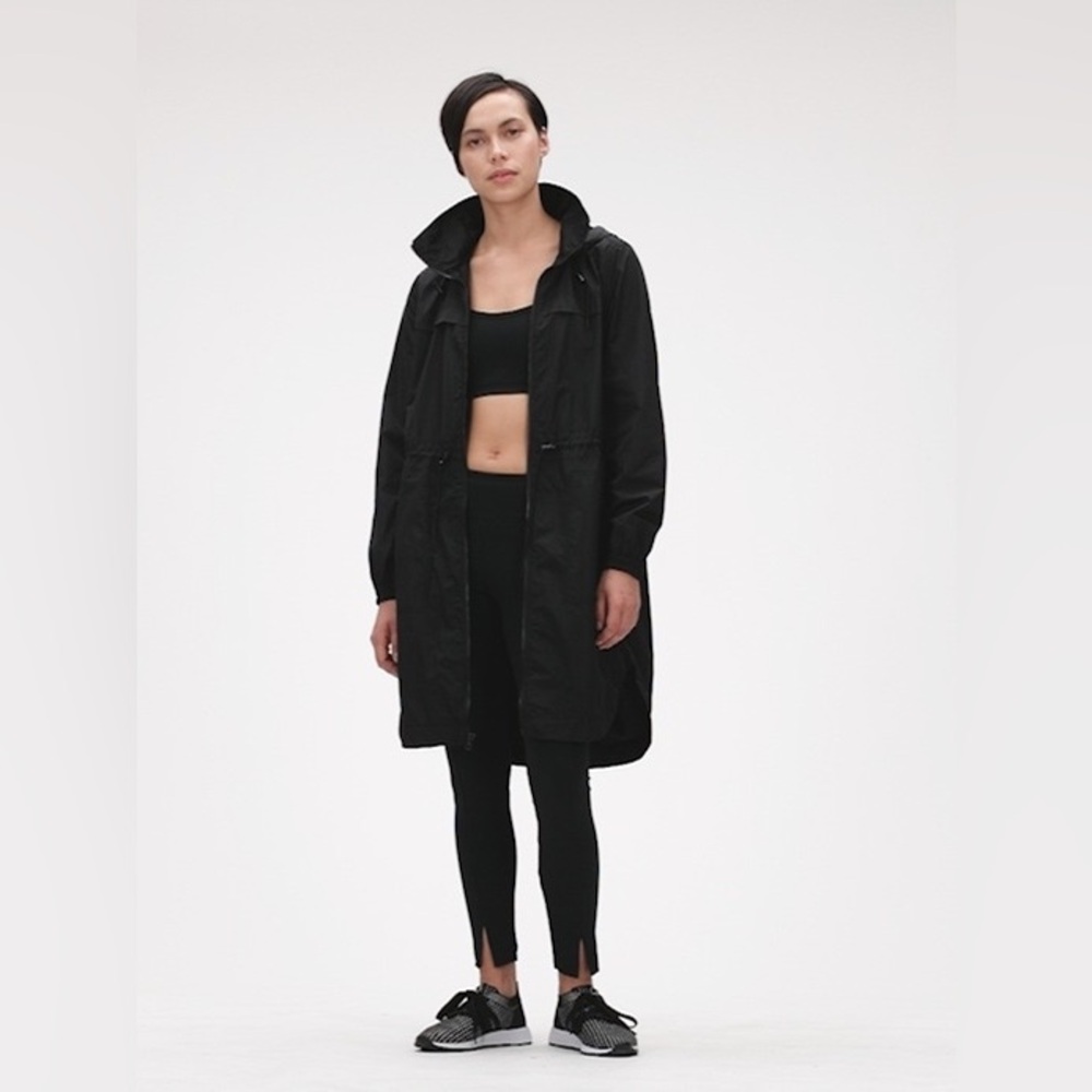 GapFit Packable Women’s Mid-Length Parka Jacket Black Size Small
